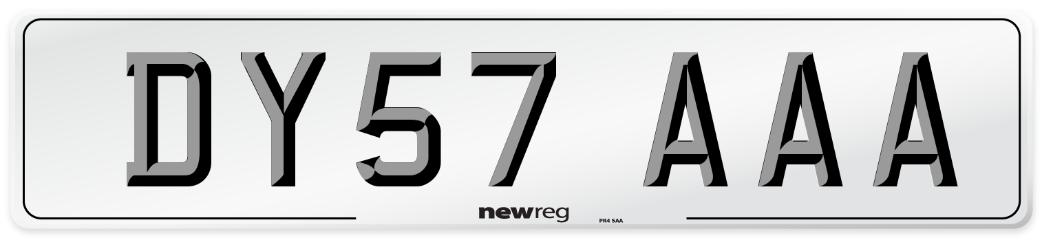 DY57 AAA Number Plate from New Reg